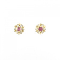 K18YG ルビー ピアス