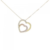 K18YG/K18PG ダイヤモンド ネックレス 0.27CT