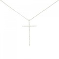K18WG クロス ダイヤモンド ネックレス 0.26CT