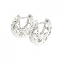 K18WG ハート ダイヤモンド ピアス 0.2CT