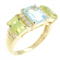 K18YG カラーストーン リング