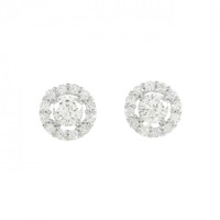 【新品】PT ダイヤモンド ピアス 0.218CT 0.214CT F SI1 Good