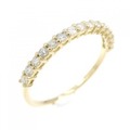 【リメイク】K18YG ハーフエタニティ ダイヤモンド リング 0.30CT