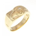 【新品】K18YG バード ダイヤモンド リング 0.05CT
