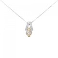K18YG/PT ダイヤモンド ネックレス 0.59CT