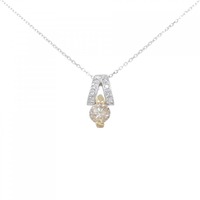 K18YG/PT ダイヤモンド ネックレス 0.59CT
