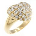 750YG パヴェ ハート ダイヤモンド リング 1.33CT