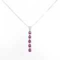 K18WG ルビー ネックレス 1.54CT