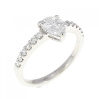 【リメイク】PT ダイヤモンド リング 0.511CT D SI2 ペアシェイプ