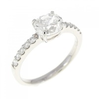 【リメイク】PT ダイヤモンド リング 1.021CT F VS2 オーバルカット