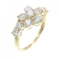 K18YG フラワー ダイヤモンド リング 1.00CT