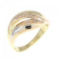 K18YG/PT/K18PG ダイヤモンド リング 0.03CT