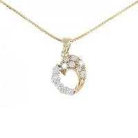 585YG/585WG/K14YG ダイヤモンド ネックレス 0.19CT