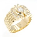 K18YG ダイヤモンド リング 0.35CT