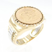 K18YG/PT コイン リング