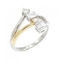 PT/K18YG ダイヤモンド リング 0.45CT