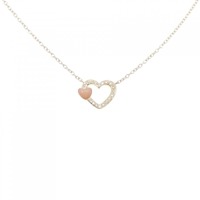 750YG ハート サンゴ ネックレス