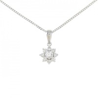 PT フラワー ダイヤモンド ネックレス 0.31CT