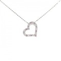 K18WG サファイヤ ネックレス 0.15CT 拡散処理未検査