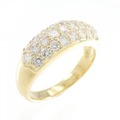 K18YG パヴェ ダイヤモンド リング 0.80CT