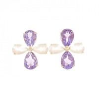 【新品】K18YG アメジスト ピアス