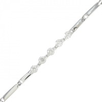 K18WG ダイヤモンド ブレスレット 0.25CT