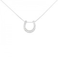 K18WG ホースシュー ダイヤモンド ネックレス 0.20CT