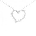 K18WG ハート ダイヤモンド ネックレス 1.00CT