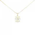 K18YG ダイヤモンド ネックレス 4.259CT M SI1 オーバルカット