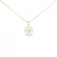 K18YG ダイヤモンド ネックレス 4.259CT M SI1 オーバルカット