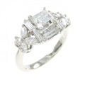 PT ダイヤモンド リング 0.958CT F VS1 スクエアステップカット