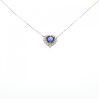 【リメイク】K18YG ハート サファイヤ ネックレス 1.112CT