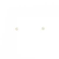 K18YG ソリティア ダイヤモンド ピアス 0.10CT