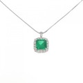 【リメイク】PT エメラルド ネックレス 3.81CT