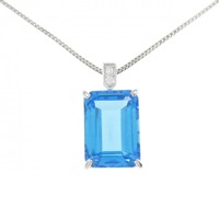 PT/純PT ブルートパーズ ネックレス 9.00CT