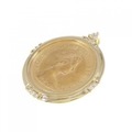 18KTYG(枠) ダイヤモンド コイン ペンダント 0.15CT