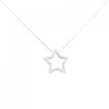 K18WG スター ダイヤモンド ネックレス 0.20CT