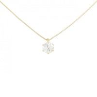 K18YG ソリティア ダイヤモンド ネックレス 0.377CT