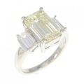 PT ダイヤモンド リング 3.048CT LY SI1 エメラルドカット