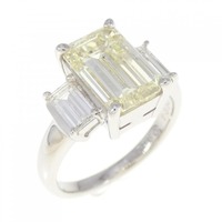 PT ダイヤモンド リング 3.048CT LY SI1 エメラルドカット
