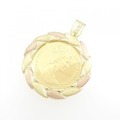 K18/K18PG(枠) ダイヤモンド コイン ペンダント 0.02CT