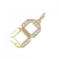K18YG ナンバー8 ダイヤモンド ペンダント 0.29CT