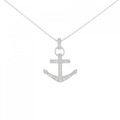 K18WG イカリ ダイヤモンド ネックレス 0.48CT