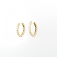 【新品】K18YG ダイヤモンド ピアス 0.406CT