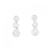 K18WG ダイヤモンド ピアス 1.00CT