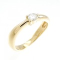 K18YG ソリティア ダイヤモンド リング 0.12CT