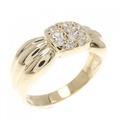 K18YG ダイヤモンド リング 0.12CT