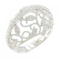 K18WG ダイヤモンド リング 0.42CT