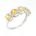 K14WG サファイヤ リング 0.90CT 拡散処理未検査
