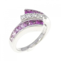 K18WG サファイヤ リング 1.50CT 拡散処理未検査